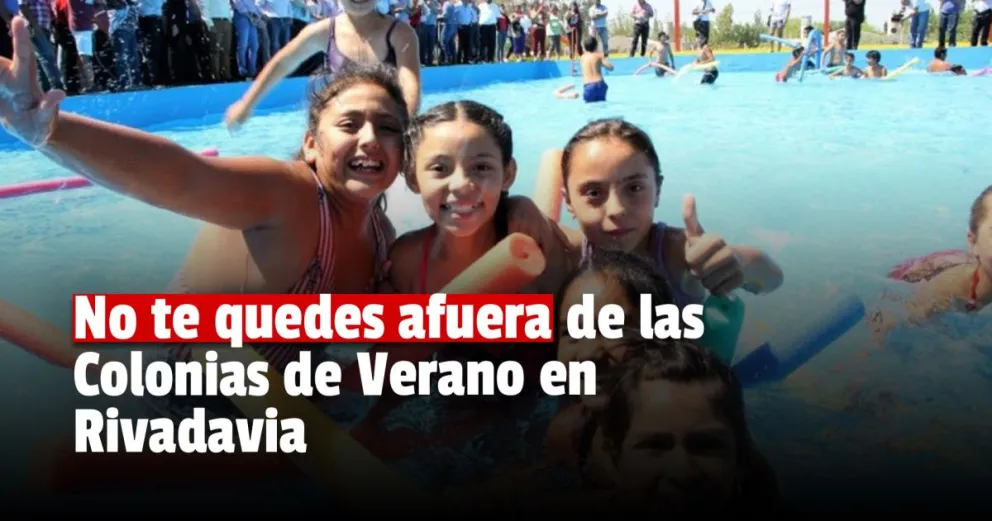 Arrancan las inscripciones para las colonias de verano en Rivadavia 
