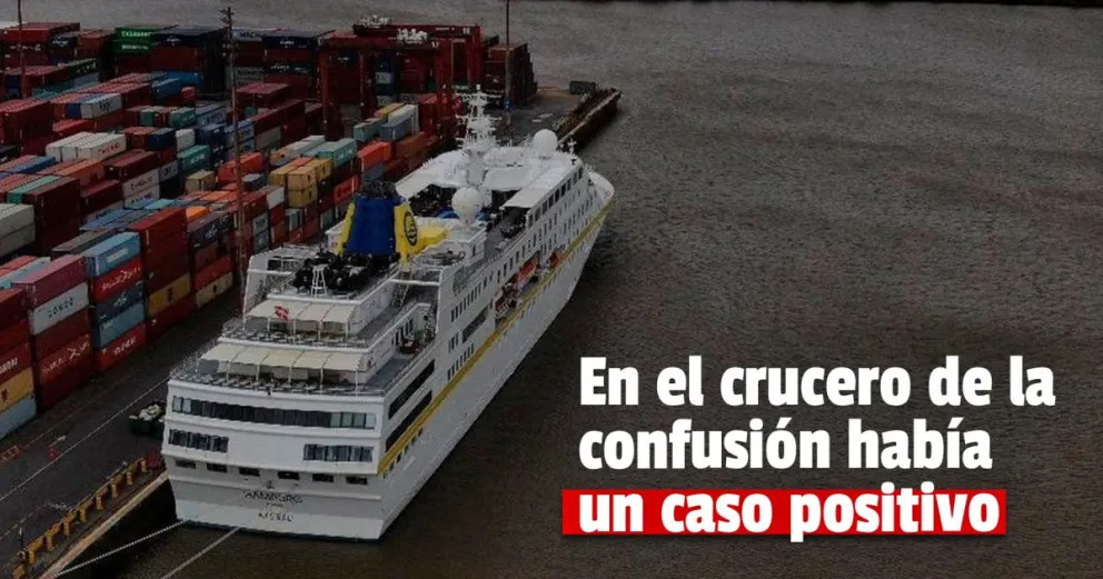 Detectaron un caso positivo de COVID-19 en el crucero que llegó de África