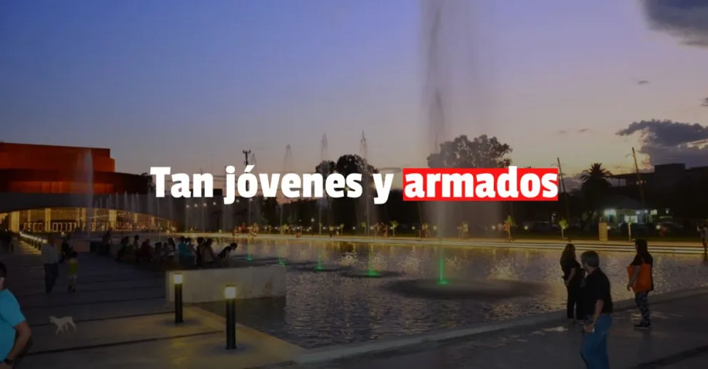 Cinco menores armados en uno de los lugares más transitados de Capital 