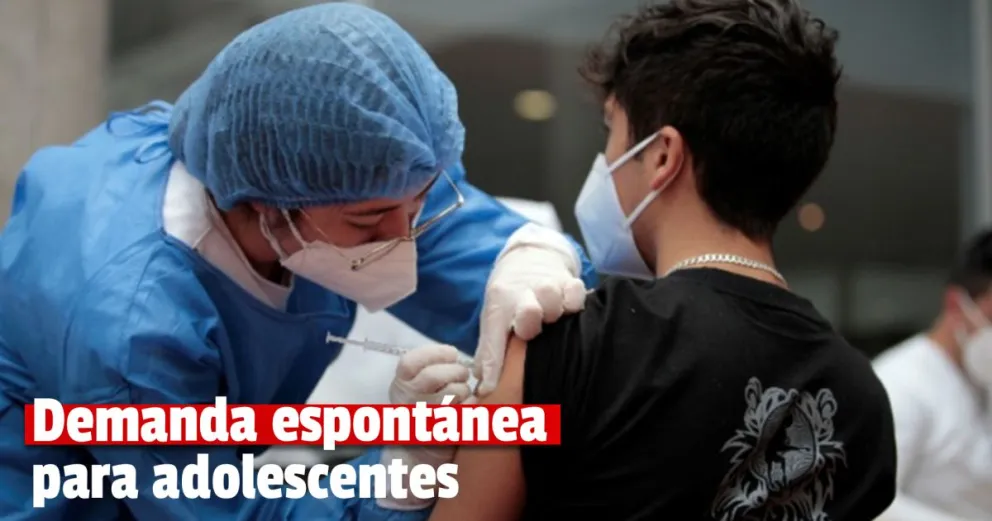 Vacunación: adolescentes de 12 a 17 años podrán colocarse la primera dosis sin turno