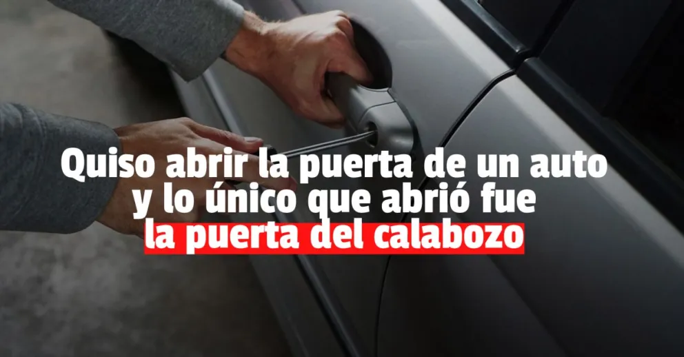 Se metió a una cochera, quiso abrir un auto pero “lo pescaron” infraganti