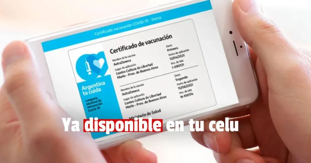 Ya está habilitada la descarga del certificado digital de vacunación contra el coronavirus