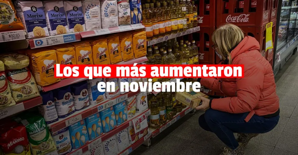 ¿Cuáles fueron los alimentos que más aumentaron en noviembre?