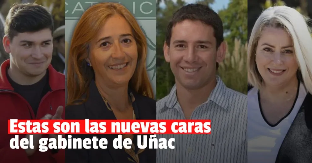 Dos mujeres y dos hombres jóvenes, los cambios en el gabinete de Uñac