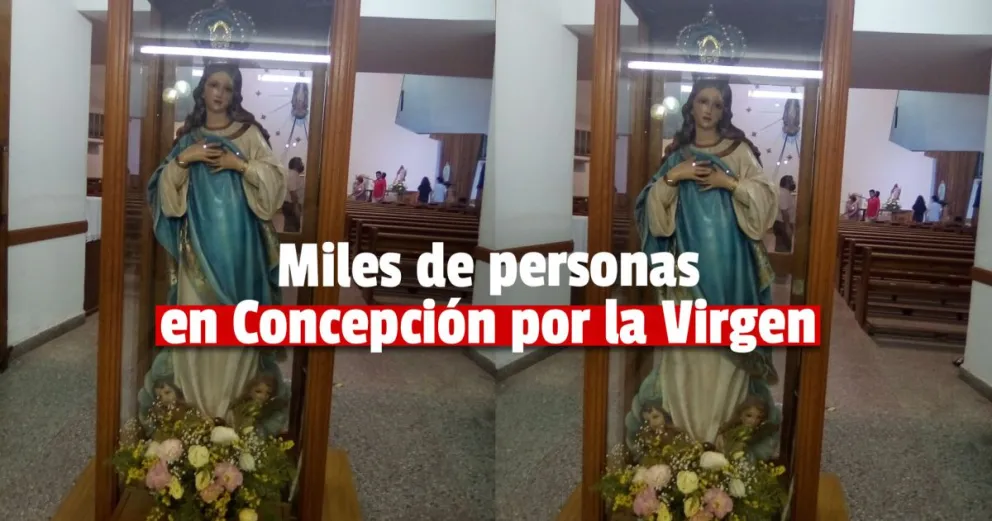 Devoción por la Virgen: una misa en medio del viento
