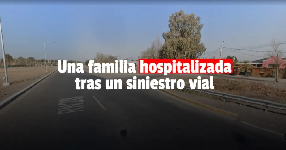 Una familia terminó hospitalizada luego de chocar en Santa Lucía