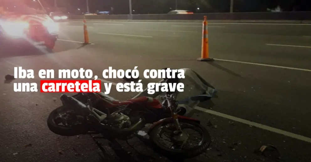 Un motociclista quedó grave luego de chocar contra una carretela