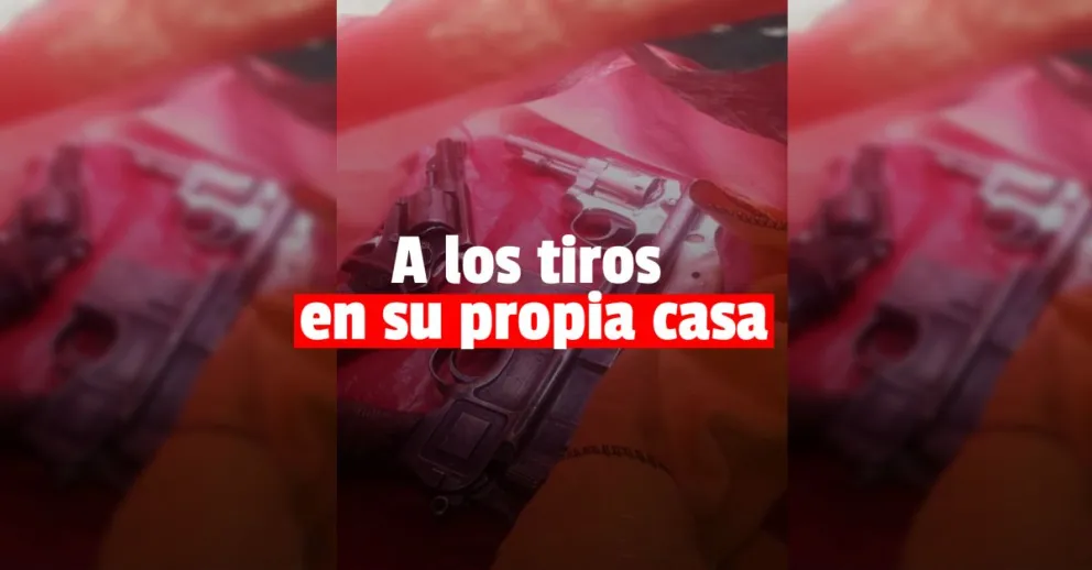 Salió a los tiros en su propia casa y terminó detenido