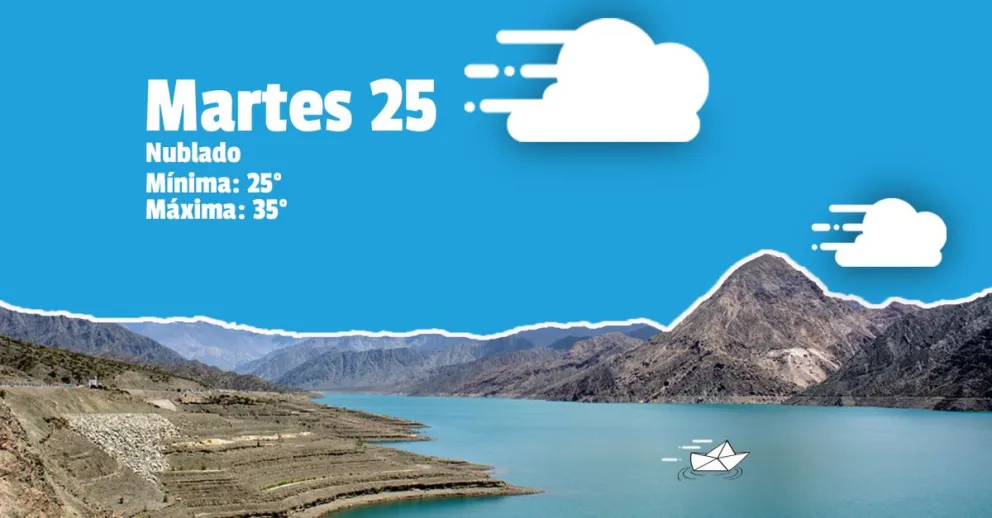 Martes nublado con probabilidad de tormentas para la tarde