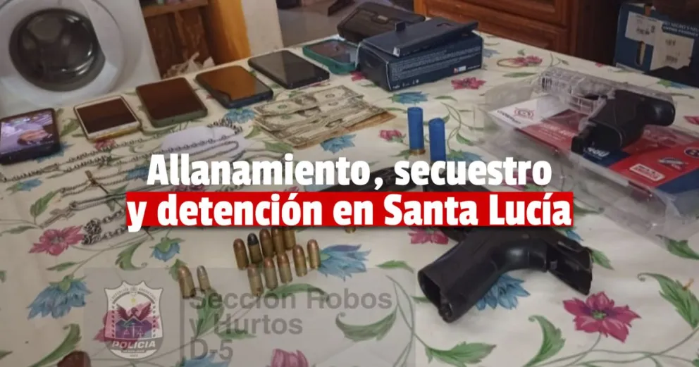 Detuvieron a un ladrón que armado robaba en la zona Norte de Santa Lucía