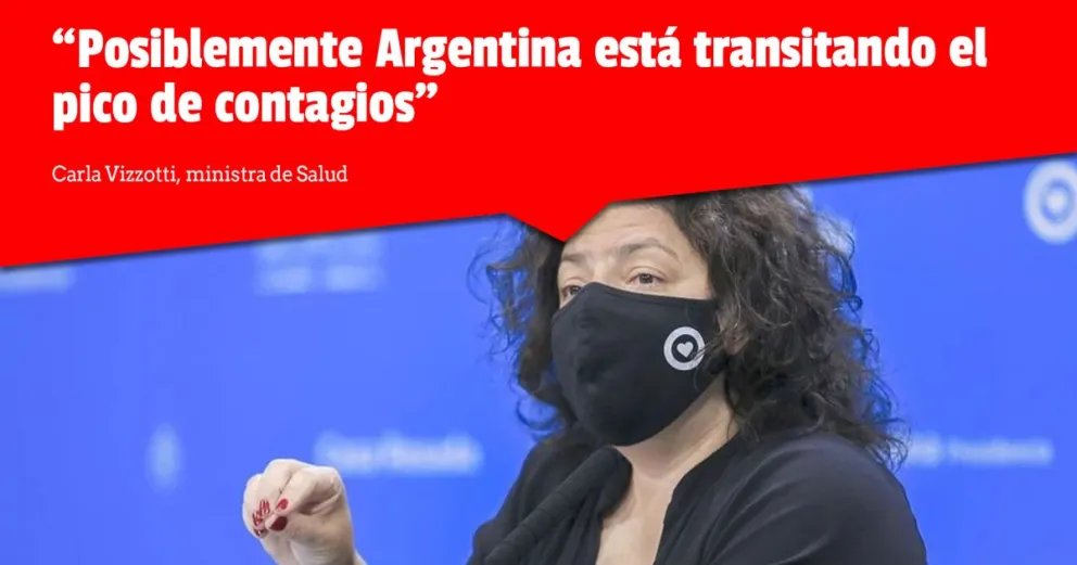 Carla Vizzotti dijo que cree que "Argentina transita el pico de contagios por Covid"