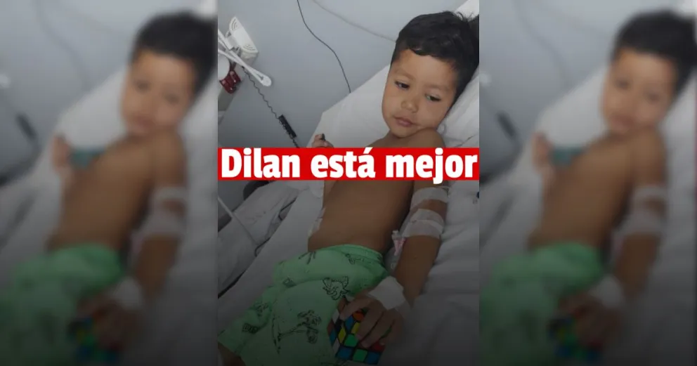 Dilan el pequeño que fue atacado por perros se recupera favorablemente 