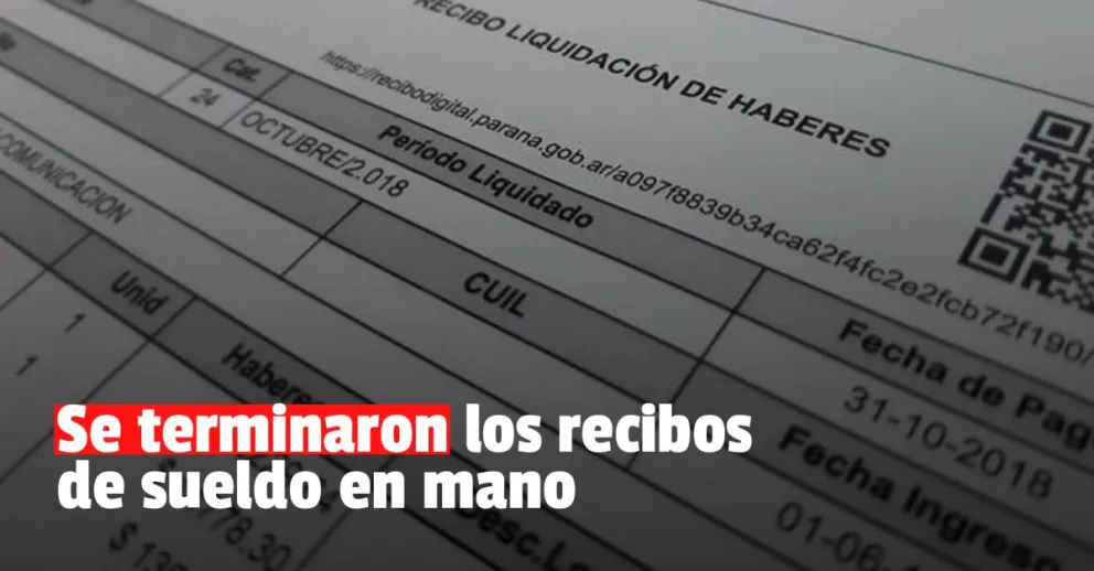 Desde enero, los recibos de sueldo estarán disponibles únicamente en Ciudadano Digital