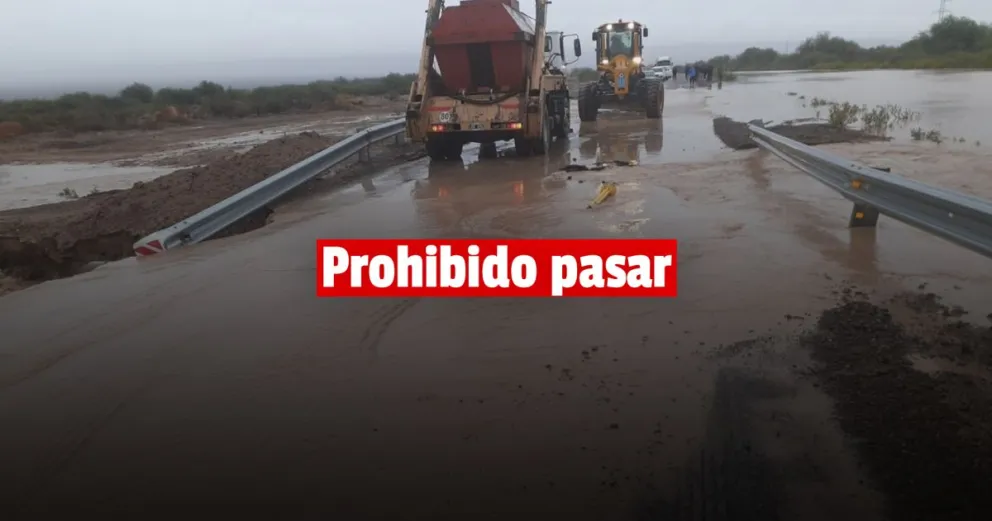Sectores de la Ruta 40 Norte y Sur se encuentran intransitables por la creciente 