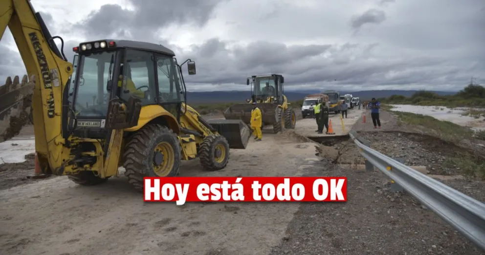 San Juan: todas las rutas nacionales se encuentran transitables con precaución 