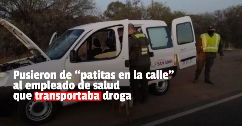 Echaron al empleado infiel de salud pública que transportaba droga en un vehículo oficial 