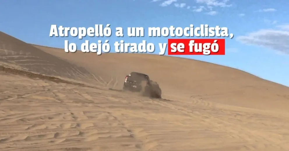 Casi mata a un motociclista por correr picadas en los médanos