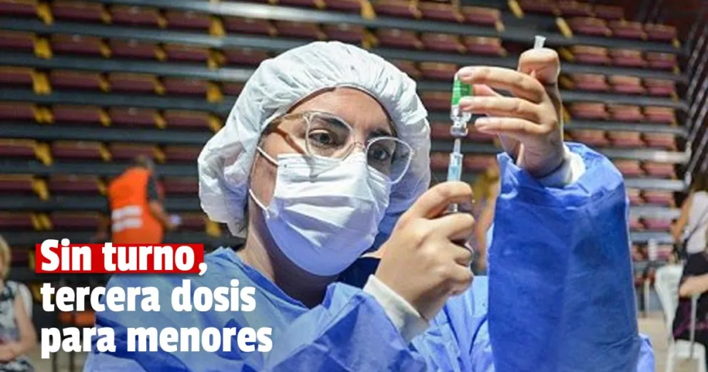 Habilitan la tercera dosis para personas entre 12 y 17 años