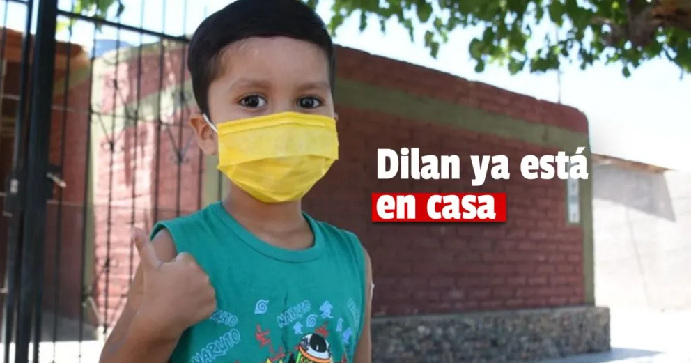 Tras ser mordido por un perro y estar en grave estado, Dilan volvió a su casa