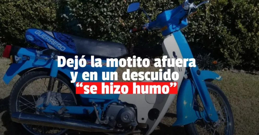Dejó la moto en la vereda y cuando salió ya no estaba