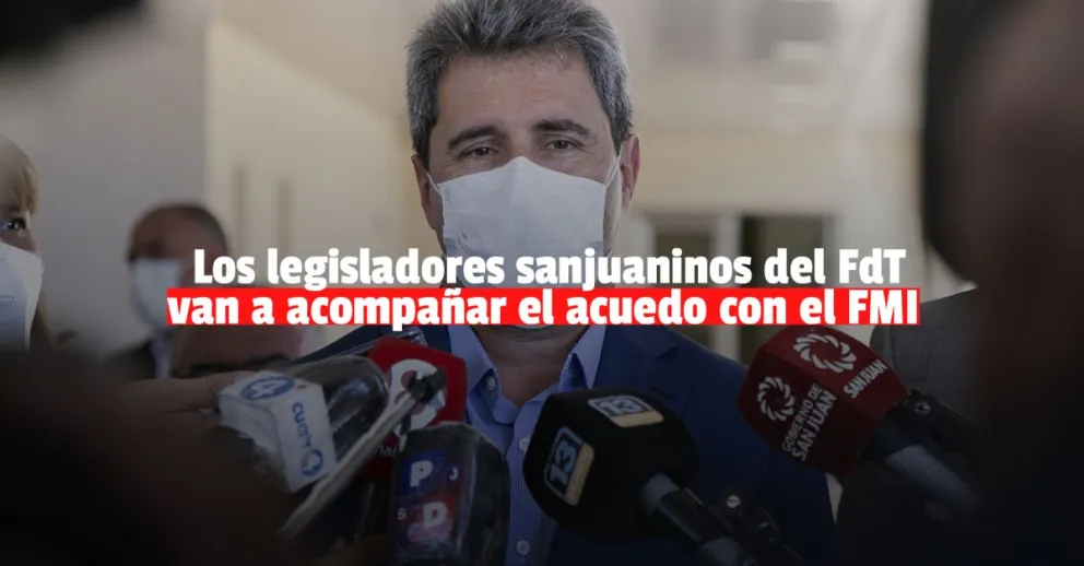 Uñac habló de dos temas candentes: el acuerdo con el FMI y la renuncia de Máximo