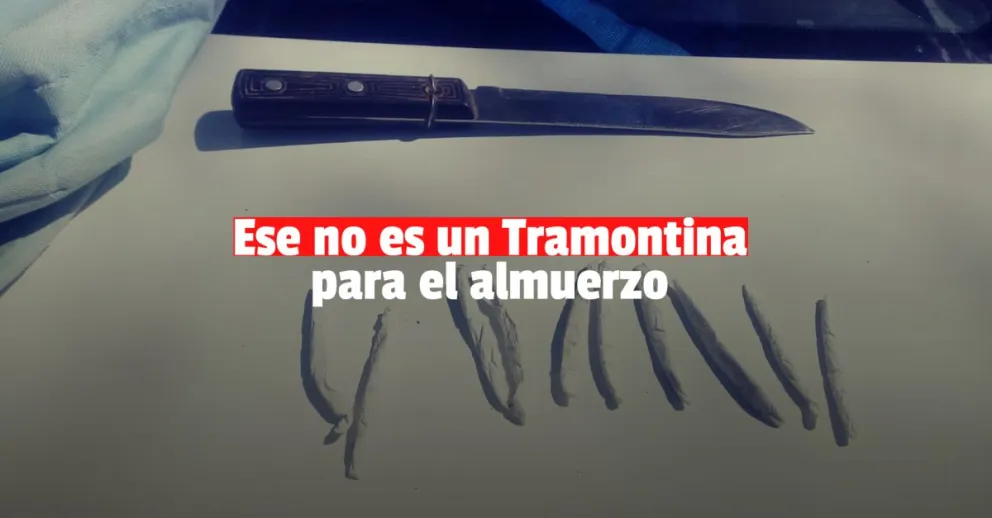 La Policía Comunal de Capital detuvo a un sujeto que tenía un cuchillo y droga 