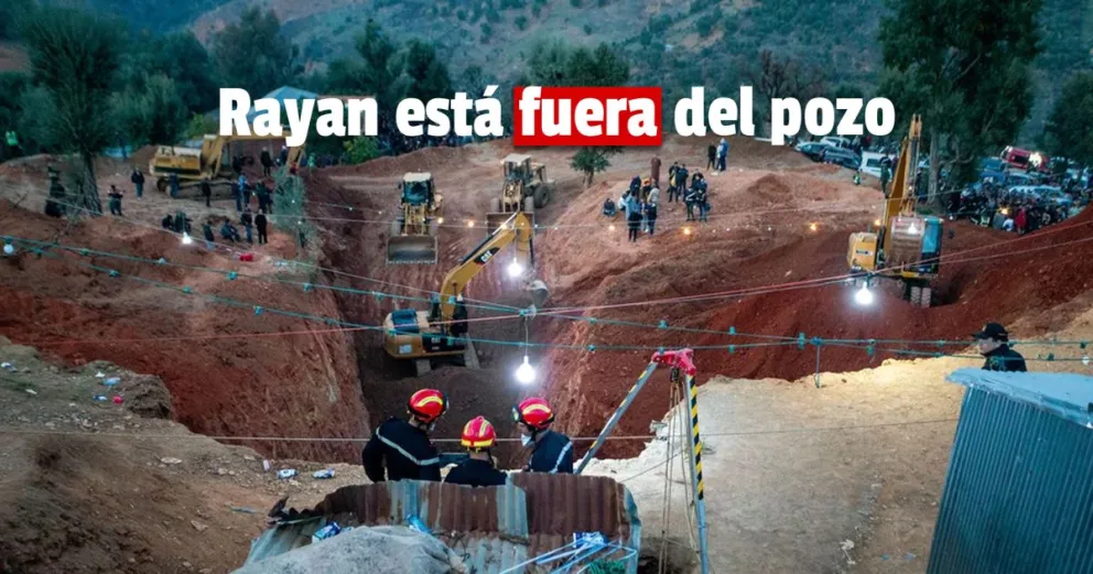 Rescataron a Rayan, el niño marroquí que estuvo cinco días atrapado en un pozo de 32 metros