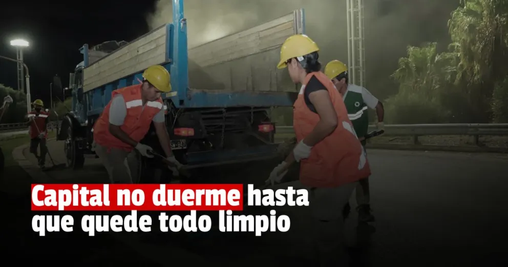 Capital y un inédito operativo nocturno para dejar la ciudad impecable 