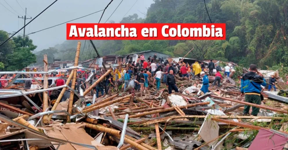 Tras una avalancha en Colombia, hay al menos 6 muertos