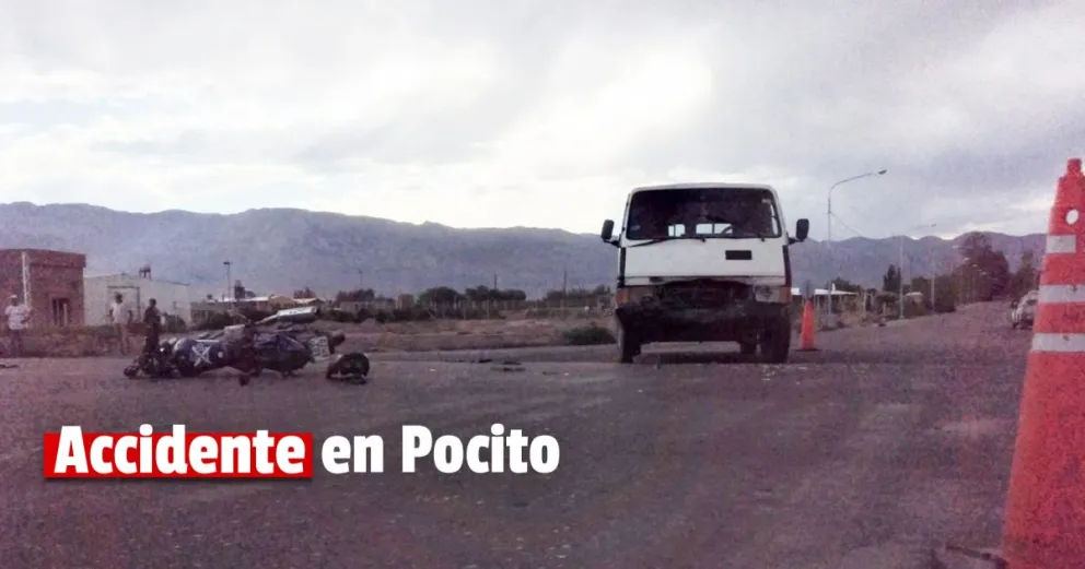 Choque entre una moto y una trafic terminó con un herido