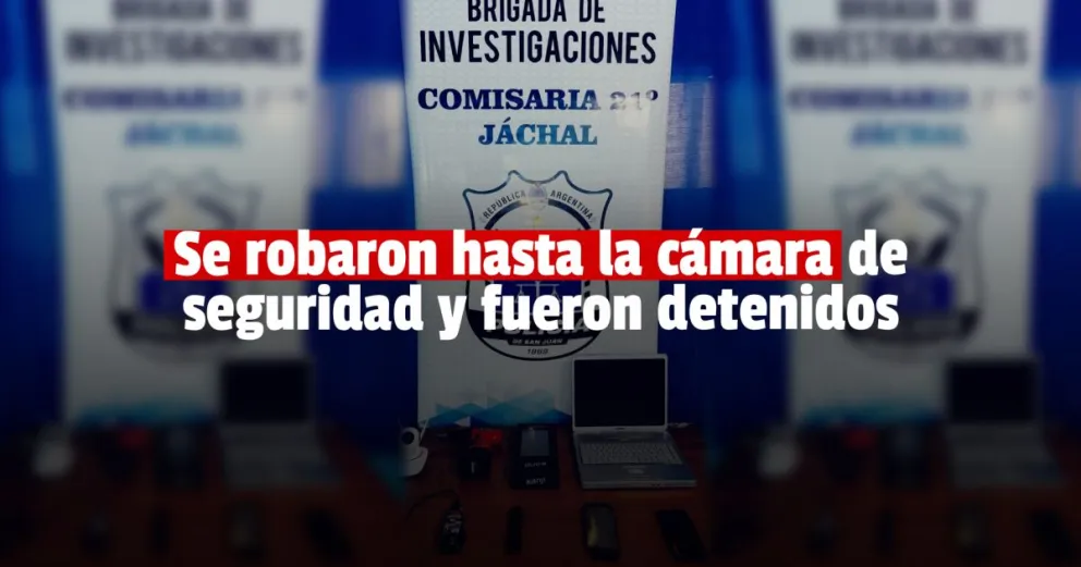 Jáchal: detienen a dos ladrones por diferentes robos 