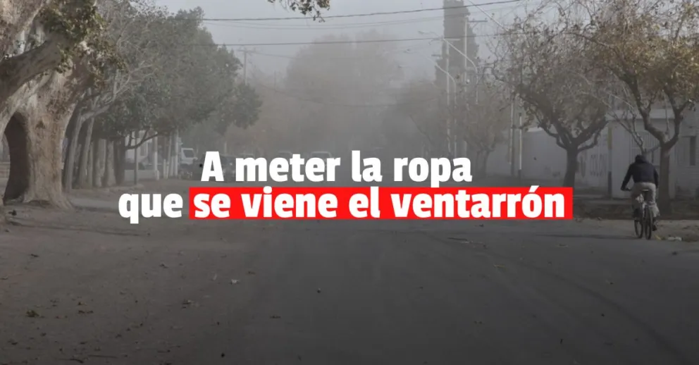 Emitieron un alerta por fuerte viento sur 