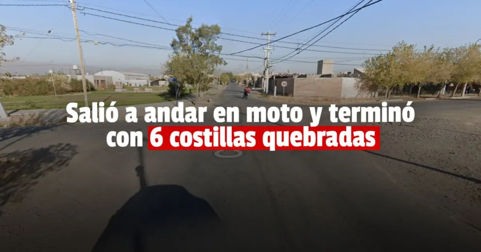 Chocó con una camioneta y terminó con varias costillas fracturadas