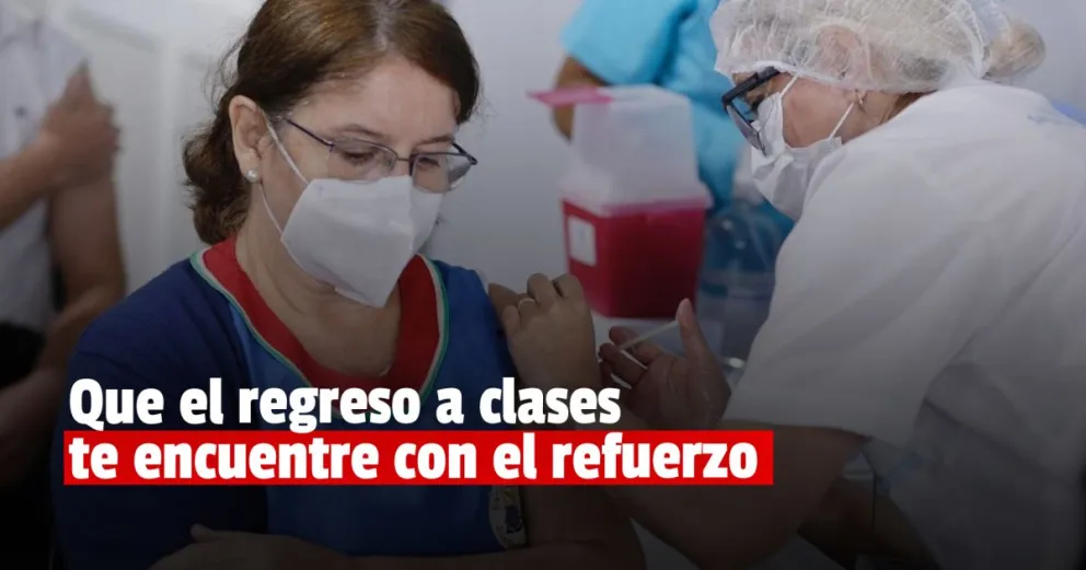 Salud Pública recuerda a los docentes la disponibilidad de la dosis de refuerzo contra el Covid