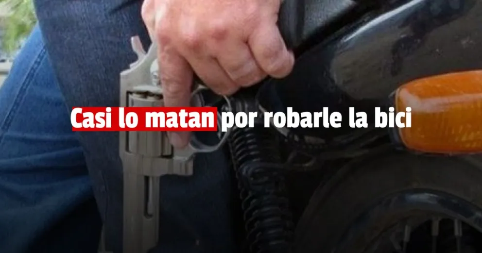 Motochorros lo balearon y le pegaron un culatazo para robarle la bicicleta 