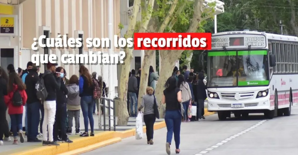 A partir de hoy, habrá nuevos recorridos de colectivos