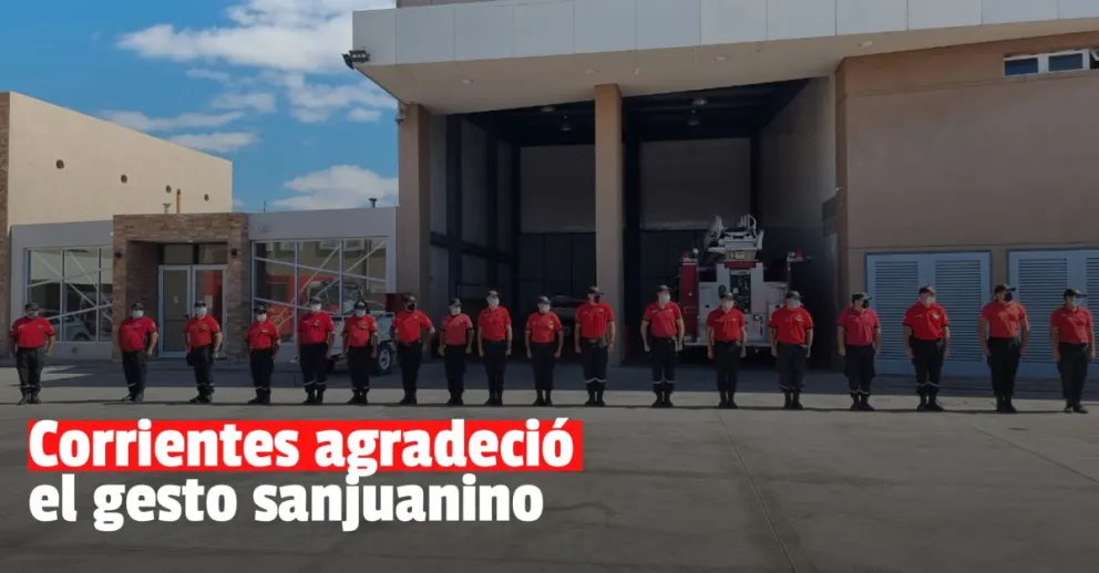 El gobernador de Corrientes agradeció la ayuda sanjuanina