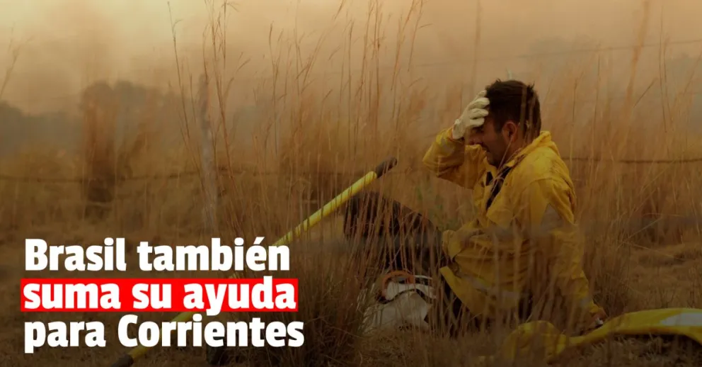 Bolsonaro envió dotaciones de bomberos a Corrientes para ayudar a combatir los incendios