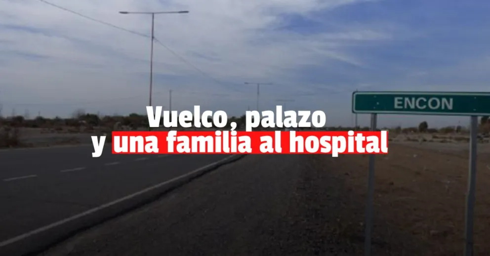 Una familia terminó en el hospital tras volcar en El Encón 