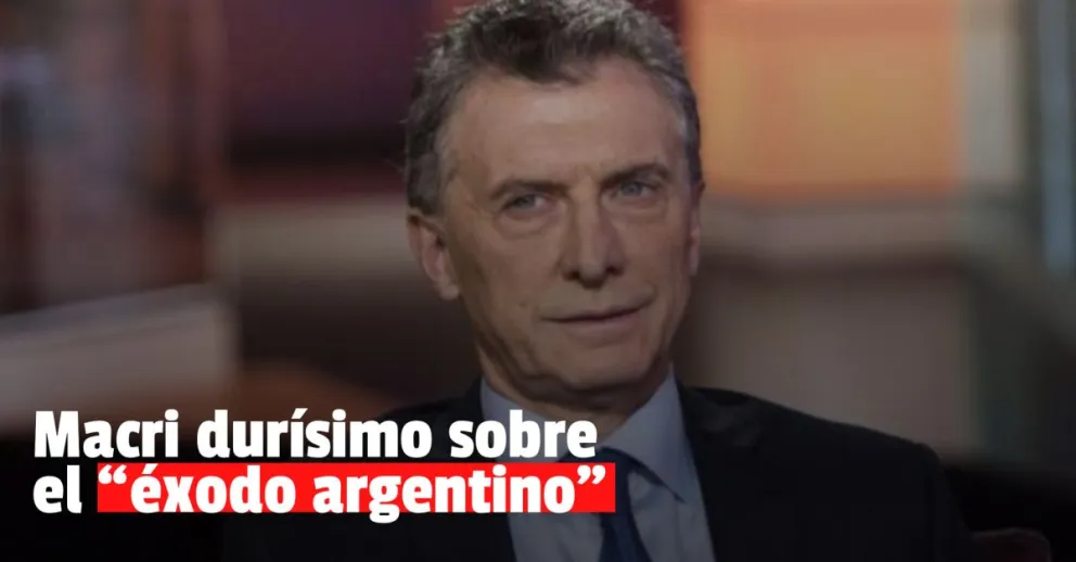 Macri calificó como "una fractura" el éxodo de argentinos 