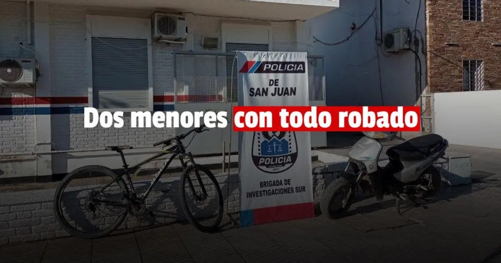 Delincuentes robaron una bicicleta y quisieron escaparse en una moto que tampoco era de ellos