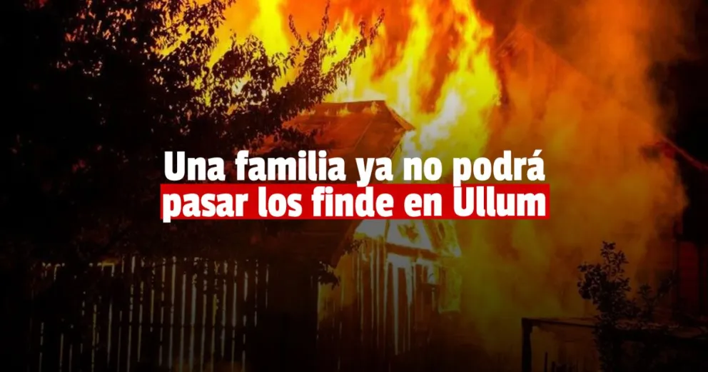 Una casa ardió en llamas en Ullum 