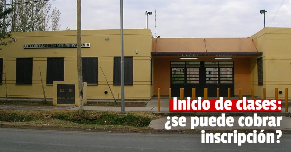 Educación aclaró que el cobro de $1.000 en el Colegio Provincial de Rivadavia "no tiene validez"