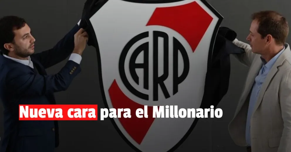 River presentó su nuevo escudo con la banda roja más limpia