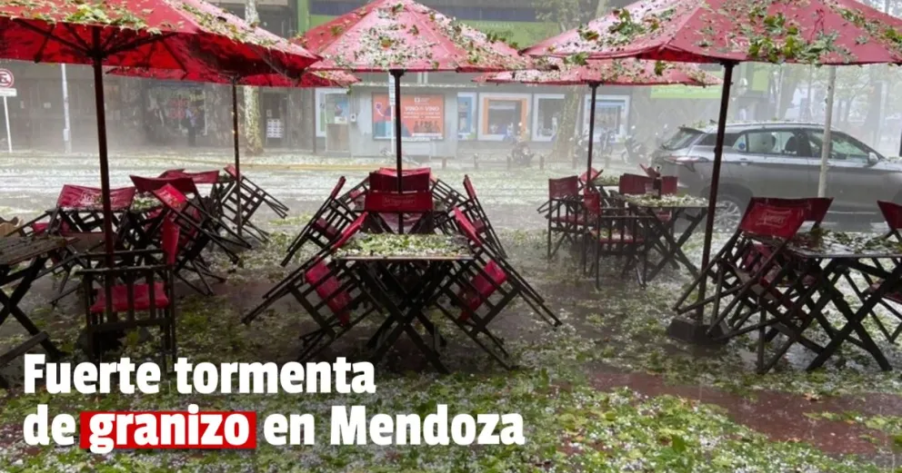 Videos: una tremenda granizada azotó el Gran Mendoza