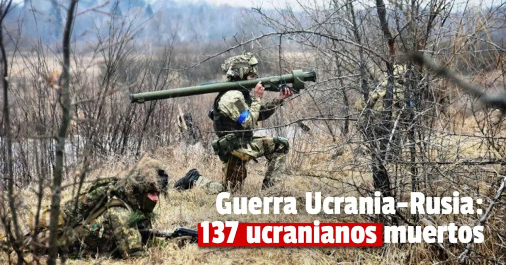 Centenares de ucranianos fallecidos en el primer día de la invasión rusa
