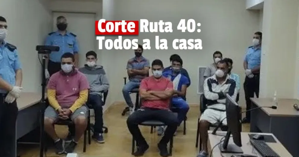 Los 22 imputados por el corte de Ruta 40 fueron dejados en libertad