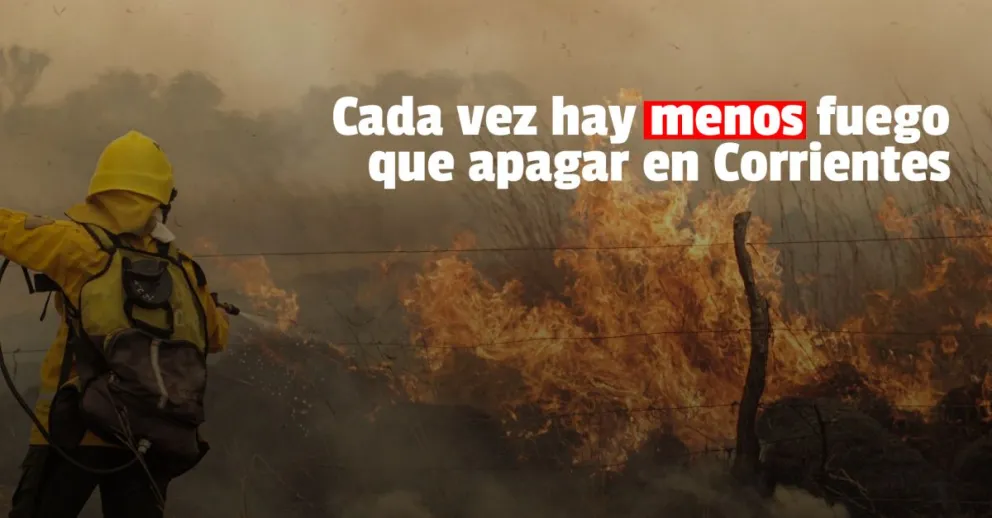 Corrientes: solo quedan seis focos de incendio activos 