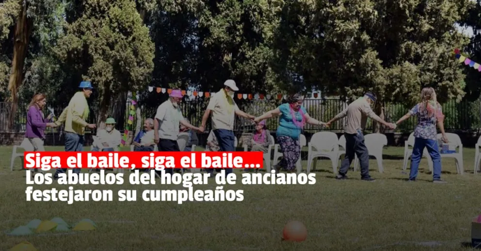 Con baile, los abuelos del Eva Duarte festejaron su cumpleaños 