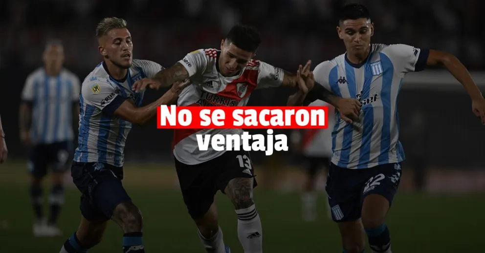 River no pudo mantener la ventaja y Racing le empató el clásico